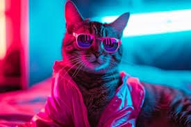 A cat is relaxing 
